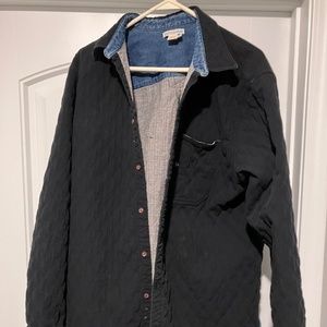 Carbon 2 Cobalt Men's lined Jacket, Dark Blue, Large,  Denim Neck, 100% Cotton